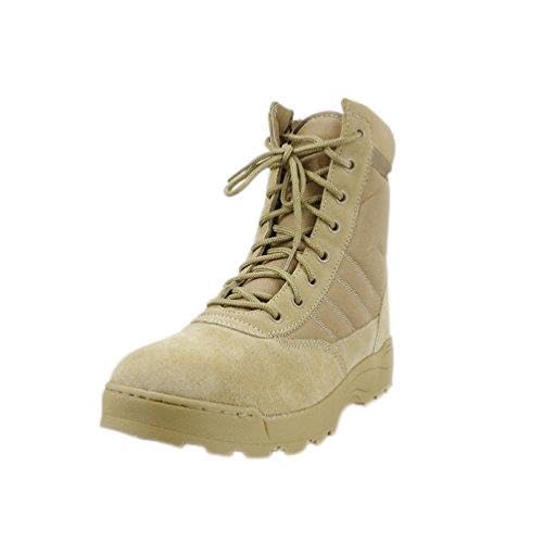 KARKEIN Military Tactical Side Zipper Lace Up combat Boots Breathable Desert Outdoor Hiking Shoes for men and women