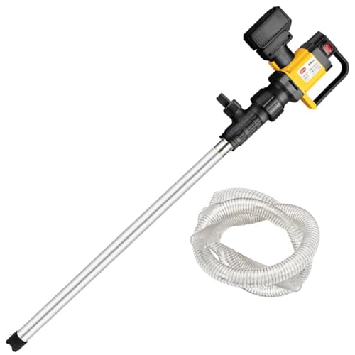 HYQNG Large Suction Electric Oil Barrel Pump, 130L/min Oil Transfer Pump, 1000W Battery Powered Fuel Drum Pump, 3 Adjustable Speed Diesel Transfer Pump, Liquid Transfer Pump for High Viscosity Liquid