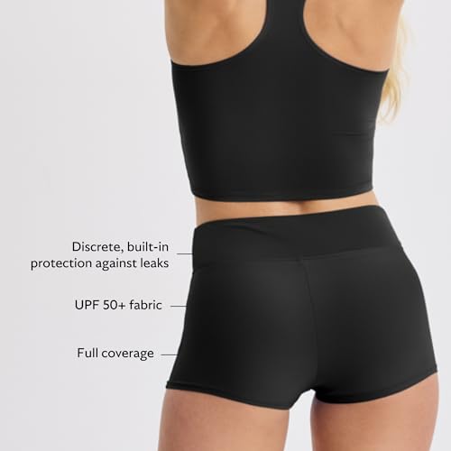 Image of KNIX Teen Girls Leakproof Period Swim Shorts - Moderate Flow Protection, Absorbs 2-4 Super Tampons, UPF 50+