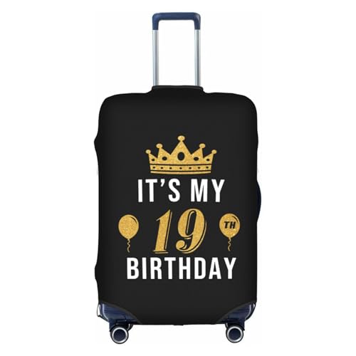 Travel Luggage Cover It‘s My 19th Birthday Fashion Washable Baggage Suitcase Protector Fit For Luggage Medium