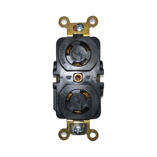 HBL7580G Locking Dup Receptacle, MGT, 2P3W, 10A250V/15A125V