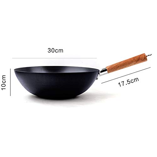 Wok con base plana y tapa, antiadherente anodizado duro miniatura 2