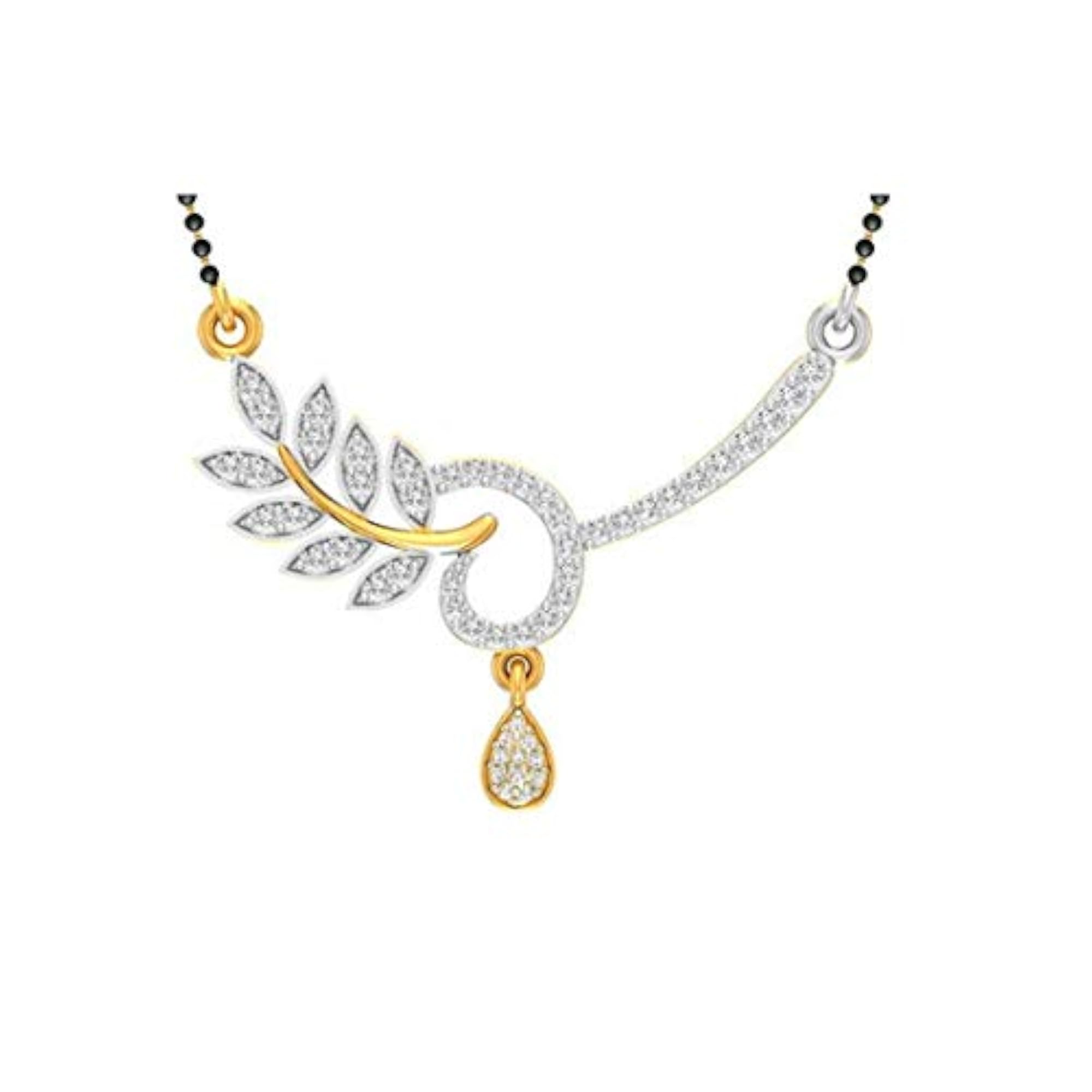 Exclusive Antique Crystal Peacock Floral Mangalsutra