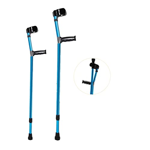 Muletas de antebrazo,Muletas plegables para adultos,Muletas ergonómicas para caminar,10 paradas de altura ajustable,Puntas de goma antideslizantes,Unisex