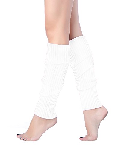 Image of v28 Women Warm Leg Warmers 80s Retro Party Costume Knit Ballet Neon Long Socks