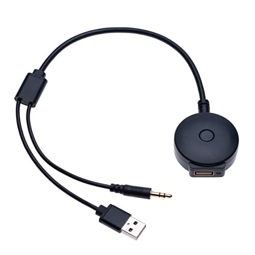 Câble Audio Bluetooth Universel pour Voiture | USB / 3.5mm Adaptateur d'interface Musicale AUX Compatible avec B M W séries 1, 2, 3, 3, 5, 6, 7, X1 X3 X4 X5 X6 E46 et...