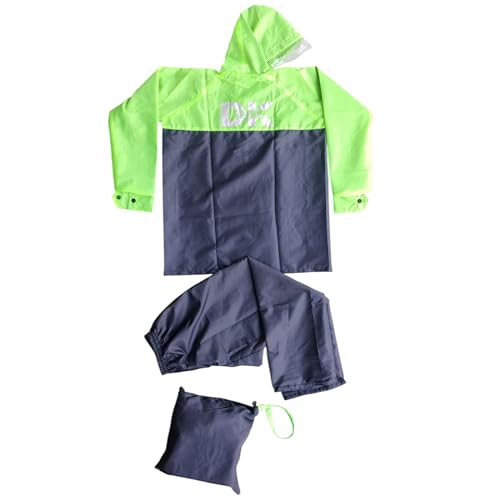 Image of Boy's & Girl's Top + Bottom Portable Light Weight Rain Coat with Hooded & Long Sleeves for Outdoor Activity