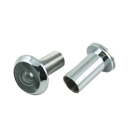 FENG GUO Silver Tone Metal 220 Degree Angle Door Viewer Peephole w Cover 35-55mm miniatura 4