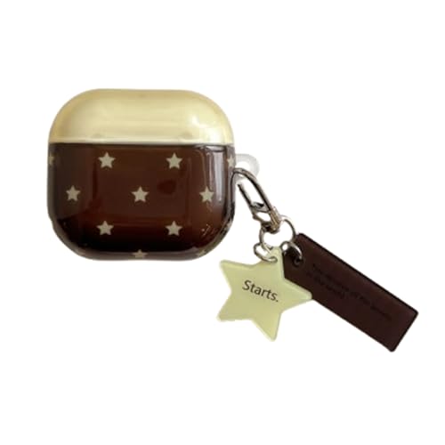 SCQYCWA �A�[�e�B�X�e�B�b�N�X�^�C���f�U�C���P�[�X Airpods Pro 3(2025�N����)�p�A�y���_���g�t�����킢���w�b�h�z���P�[�X�AAir Pod Pro��3����(�X�^�[)�ɓK�p�\