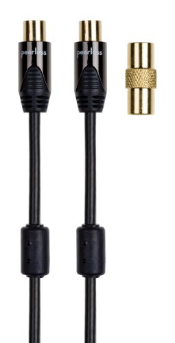 Câble coaxial d'antenne 2m Peerless mâle/mâle blindé anti-interférence