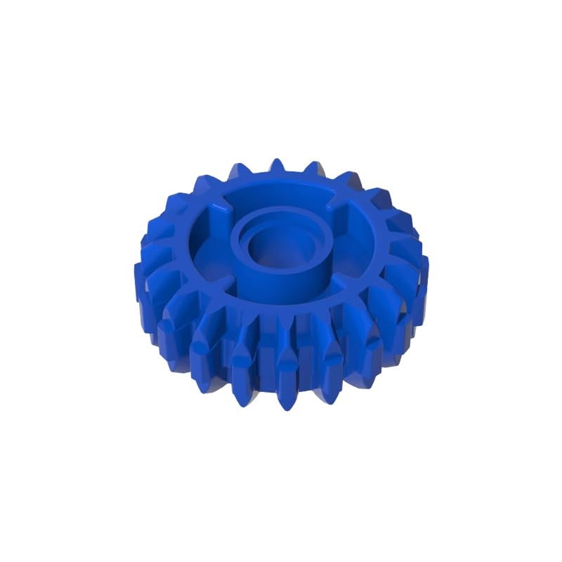 35185 Gear Technic Gear 20 Tooth Double Bevel with Clutch on Both Sides 50 Pieces GDS-1497 Compatible with Lego Building Blocks Color:Blue — image 1