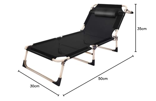 Tuinstoelen en fauteuils ligstoelen ligstoel XITER Zero Gravity Loungestoel Verstelbare fauteuil Opvouwbaar Ligbed Camping Zonnebaden Strand Chaise Lounge (Kleur: bruin) - Afbeelding 3