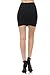 Trendy Street Basic Double-Layer Cotton Simple Stretchy Tube Pencil Mini Skirt (X-Large, Black)