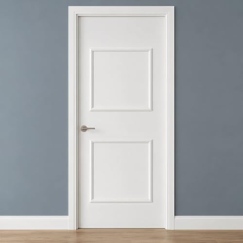 COUKIU Pre-Cut 2 Set Peel and Stick Door Molding Trim Kit 24 x24 Premade Wainscoting Panels Self Adhesive Wall Moulding Panel for Interior Walls Picture Frame