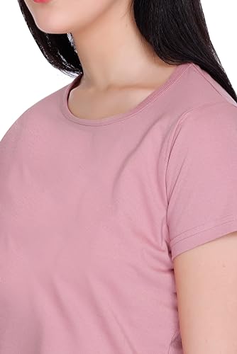Image of GODFREY Women Round Neck Half Sleeve Cotton T Shirts