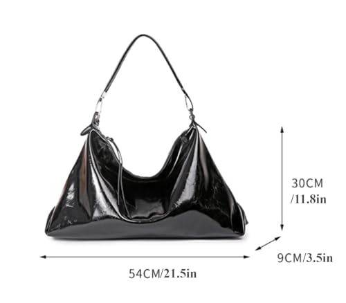 Image of Burgundy Purse Large Tote Bags for Women Hobo Bag Vegan Leather Tote Bag Aesthetics Bag