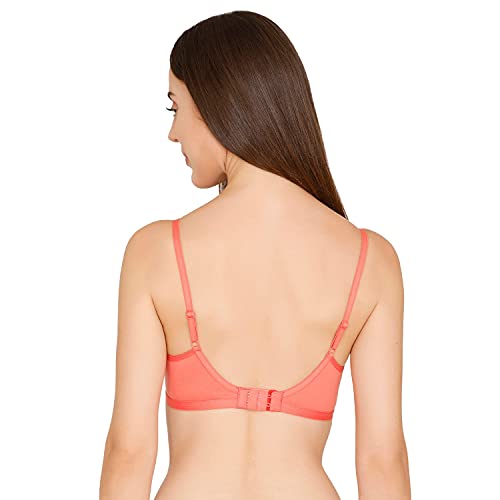 Image of Zivame Everyday Double Layered Non Wired 3 /4th Coverage T-Shirt Bra - Georgia Peach