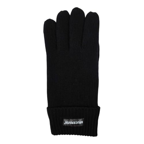 Image of BRUCERIVER Men's Pure Wool Knitted Gloves | Insulated Fleece Lining