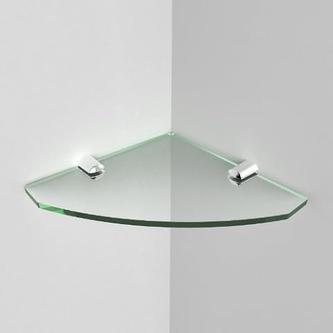 Expression Products Small Acrylic Corner Safety Shelf - 150mm - approx 6", Free Trolley Token Material Sample Included per Shipment - Glass Effect Cover