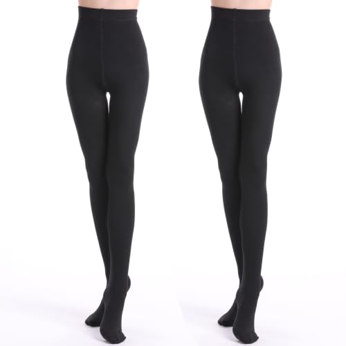 Image of Weziarer 120D Velvet Tights for Women, Opaque Pantyhose 2 Pairs