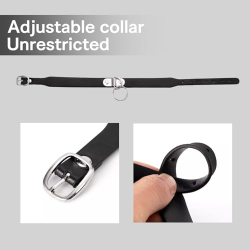 Halsband Damen für Sex, BDSM Halsbänder Leine Ketten, Fetisch Collar für Sexspielzeug & Bondage, Sexhalsbänder für Paare, Männer & Frauen (Schwarz)