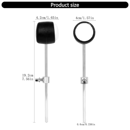 Adjustable Bass Drum Beater Hammer with Felt Head and Metal