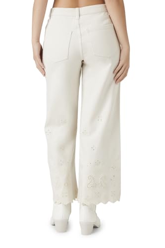 Forever 21 Women's Eyelet Wide-Leg Jeans4