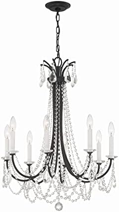 Crystorama Karrington 8 Light Matte Black Chandelier