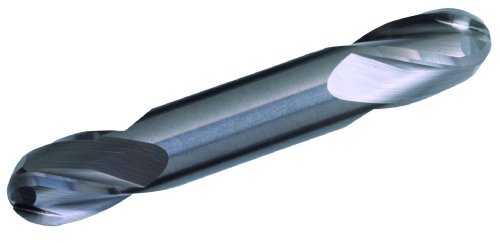 Image of Bassett MDE-4B Series Solid Carbide General Purpose End Mill, TiAlN Coated, 4 Flute, 30 Degrees Helix, Ball End, 1 inch Cutting Length, 1 /2 inch Cutting Diameter, 4 inch Length (Pack of 1)