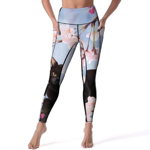 Legging femmes pantalon de sport yoga taille haute fitness gym jogging S