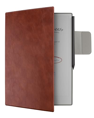WALNEW Case for reMarkable Paper Pro, Slim Lightweight Protective Cover with Pen Clasp, Auto Sleep/Wake Book Folio Cover for reMarkable Paper Pro 11.8" (2024 Released) (Brown)