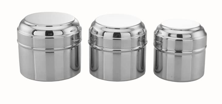 Image of Expresso Stainless Steel Stackable Small /Mini Box Dabba /Container /Storage Box, Capacity-120ml /150ml /180ml, Set of 3