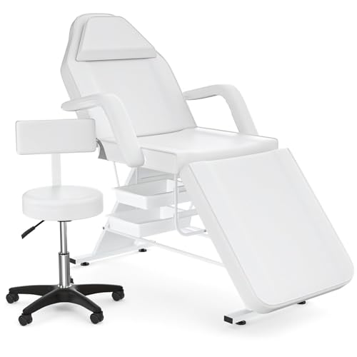 Charmmade Tattoo Bed,Spa Chairs for Esthetician Adjustable Facial Bed Professional