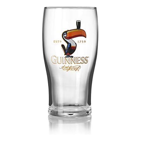 Guinness Toucan Pint Glass 20oz | Official Guinness Merchandise Guinness Draught Branded Large Beer Pint Glass Cover