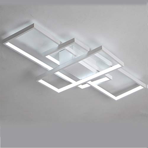 Plafond LED pendant light carré 90x65cm en acrylique et métal
