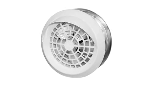 Exaustor Comercial Residencial 25cm Em Aço Branco Bivolt Forte 1500 RPM - Someway
