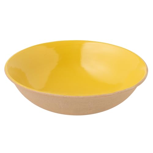 TOKI1919 HINATA カフェ サラダボウル シチューボウル 直径約18×5cm 熱くなりにくい 冷めにくい 皿 ホテル レストラン 仕様 電子レンジ 食洗機対応 ラ ティーマ ディナープレート 半磁器 黄色 イエロー 日本製 37K053-04