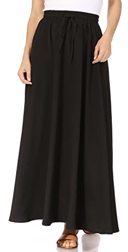 Maxi Skirts for Women Reg & Plus Size Women's Long Skirts, Flowy Summer Skirt Aline Elastic High Waisted Trendy 2023