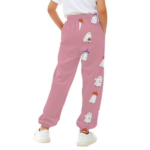 Toddler Girls Halloween Sweatpants Elastic Waist 𝗗rawstring Casual Pants Baggy Jogger Trousers with Pocket2