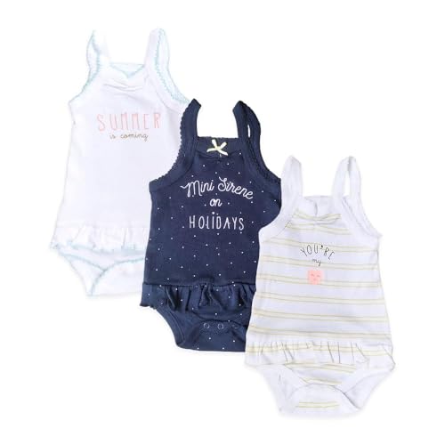 Image of Kidbea 100% Organic Cotton Onesiez Bodysuit Jumpsuit Nightsuit Playsuit Winterwear Romper for Litle Princes Multi Color 0 to 24 Months Pack of 1, Pack of 2 & Pack of 3