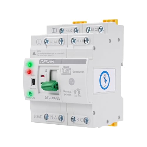 Automatischer Umschalter 4P 63A 400V ATS Switch Umschalter Notstrom Automatic Transfer Switch Din-Schiene Dual Power Automatischer Transferschalter