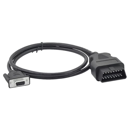 Cable OBD2 a DB9 de 16 pines a conector serie RS232 macho para diagnóstico de coche