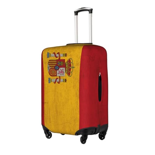 Vintage Spanish Spain Flag Universal Stretch Suitcase Cover Carry On Luggage Sleeve Anti Scratch Travel Baggage Protector for Unisex Women Travel Small2
