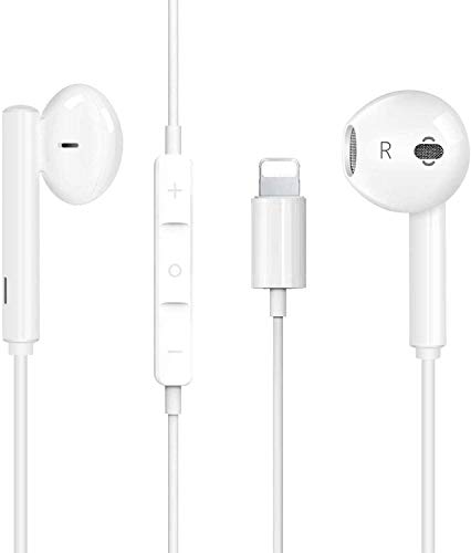 Replacement for i Phone Headphones Wired Stereo Sound Earbuds Earphones with Microphone and Volume Control,Isolation Noise Compatible with 14/13/12/11 All i OS Systems