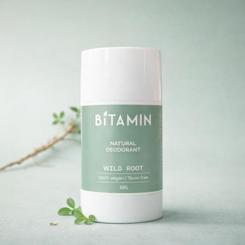 Image of Bitamin Natural Deodorant Underarm Roll On with 5% Vitamin C | Natural Deodorant for Men & Women | Made in India | No Aluminium, No Alcohol, No Parabens & No Triclosan | 8 Hour Odour Control | Wild Root - 30g (Pack of 1)