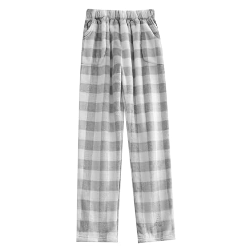 Pantalon de pyjama homme polaire thermique gris idéal pour les dimanches cocooning au chaud