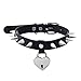 chengjiexu Collar Colgante Collar De Cuero con Corazón Collar Gótico Accesorios Góticos Negro