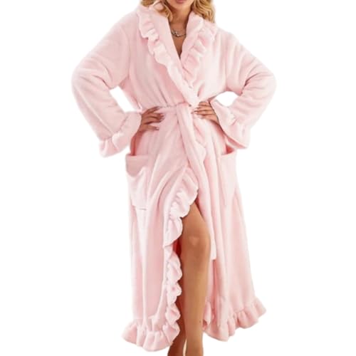 Peignoir en flanelle femme long pour des soirées d'hiver cocooning au chaud