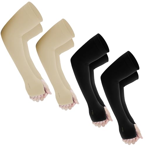 Image of Yuneek Arm Sleeves For Men & Women UV Sun Protection, UPF 50 Cool Arm Hand Cover Unisex For Bike ride,Golf,cricket,cycling,yoga,gym Sports