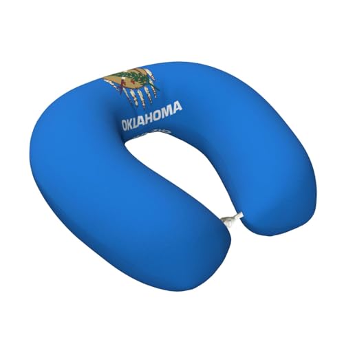 Almohada de viaje poliéster negra ajustable miniatura 2